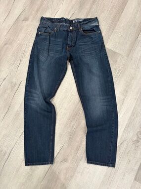 Relaxed Fit Men's Jeans in Deep Blue